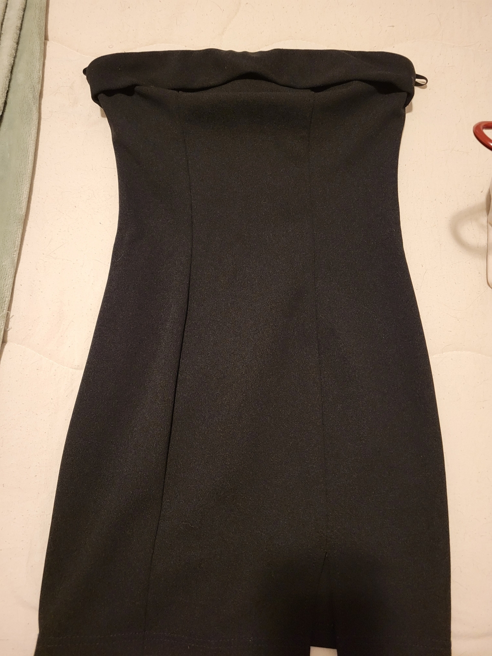 SHEIN Black Strapless Mini Dress
